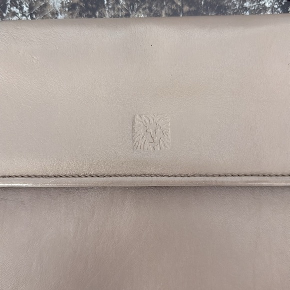 Anne Klein Taupe Leather Envelope Shoulder Bag 11x7" - Picture 2 of 6